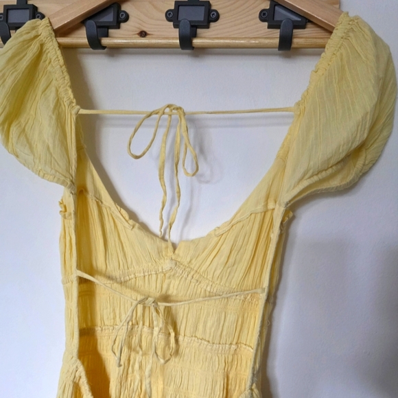 Free People Feeling Bonita Cotton Midi Dress Yellow Size XS NWT - Picture 6 of 11
